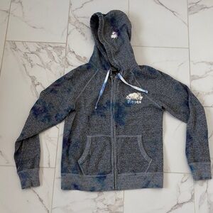 Roots Salt & Pepper Full Zip Hoodie- Custom Tie Dye